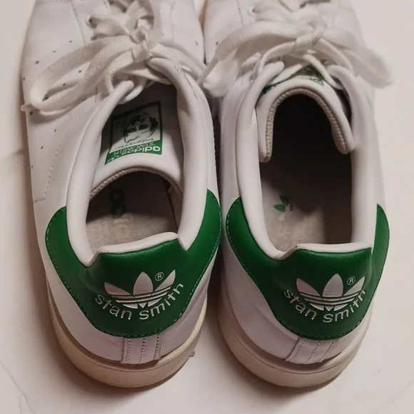 Adidas Originals Stan Smith Shoes Sneakers White Green M20324 Men's Size 10,2015 - Picture 5 of 8